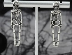 Halloween Earrings Skull Simulation Human Skeleton Detachable Stud Earrings